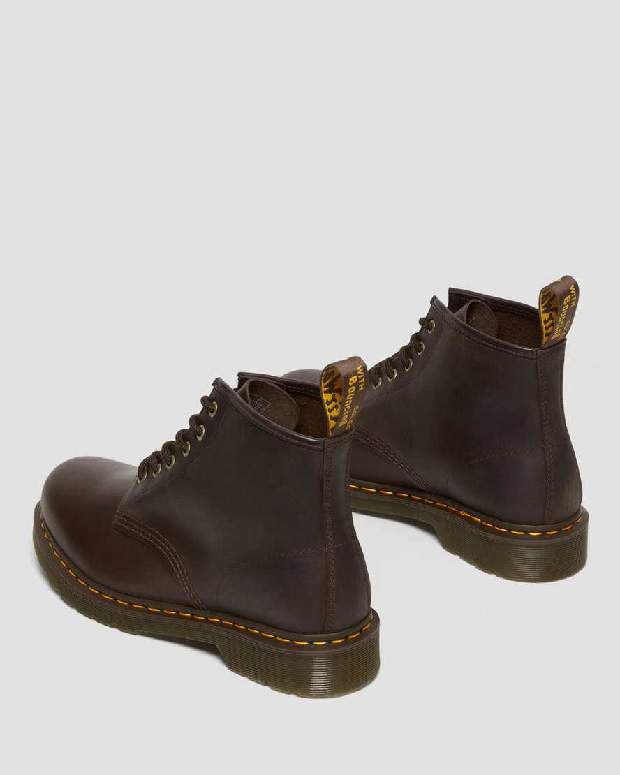 DR MARTENS 101 Crazy Horse Leather Ankle Boots