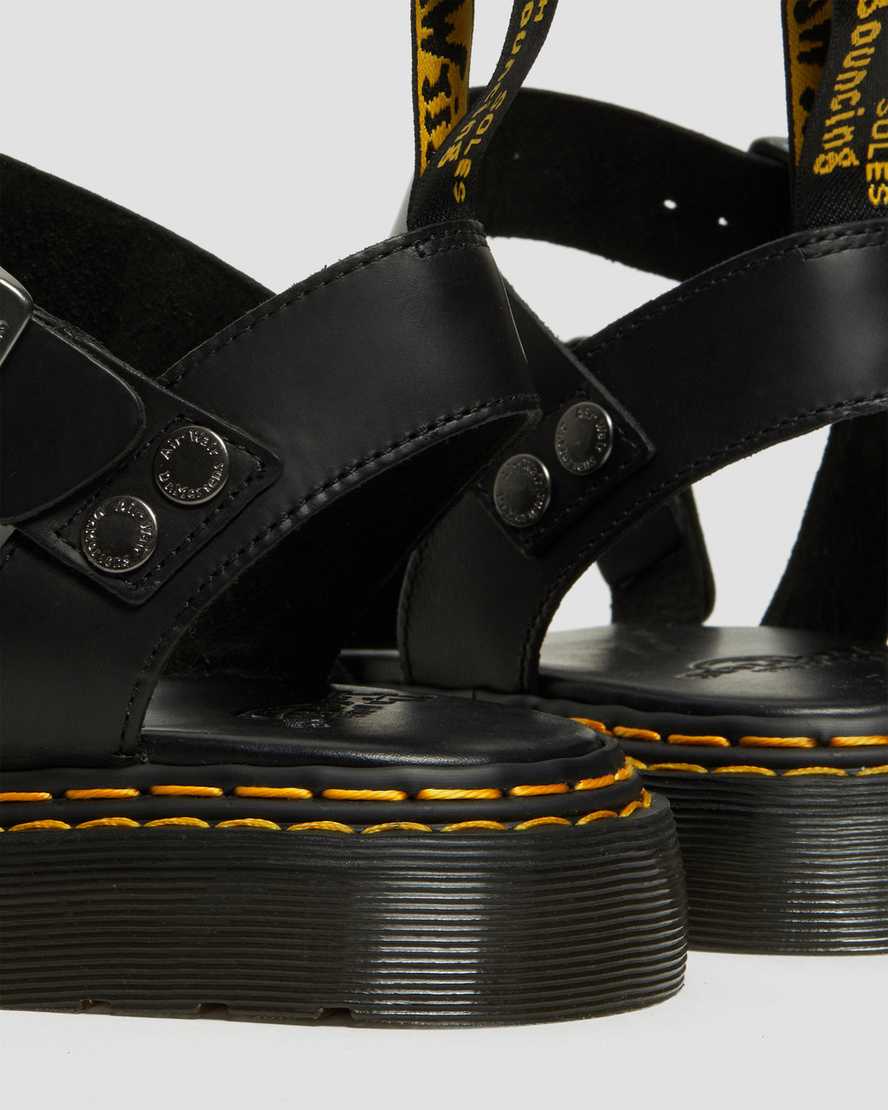 DR MARTENS Gryphon Double Stitch Brando Leather Sandals