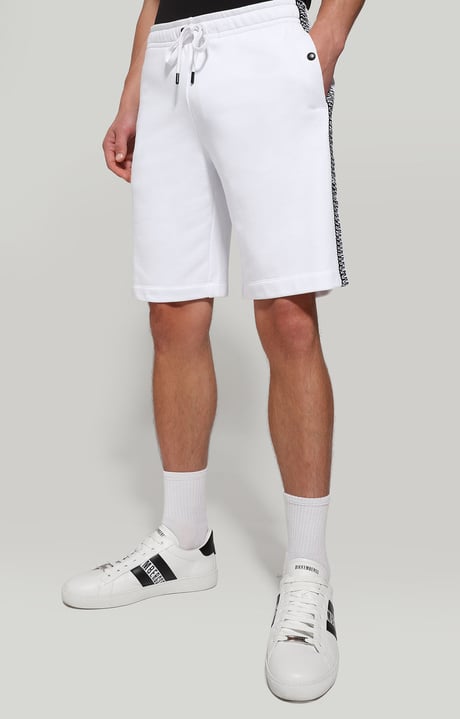 Mens shorts with double tape | WHITE | Bikkembergs