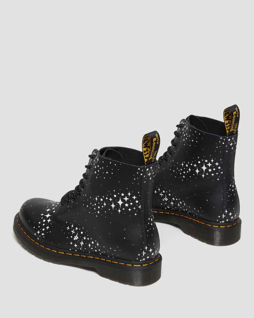 DR MARTENS 1460 Pascal Stars Leather Lace Up Boots