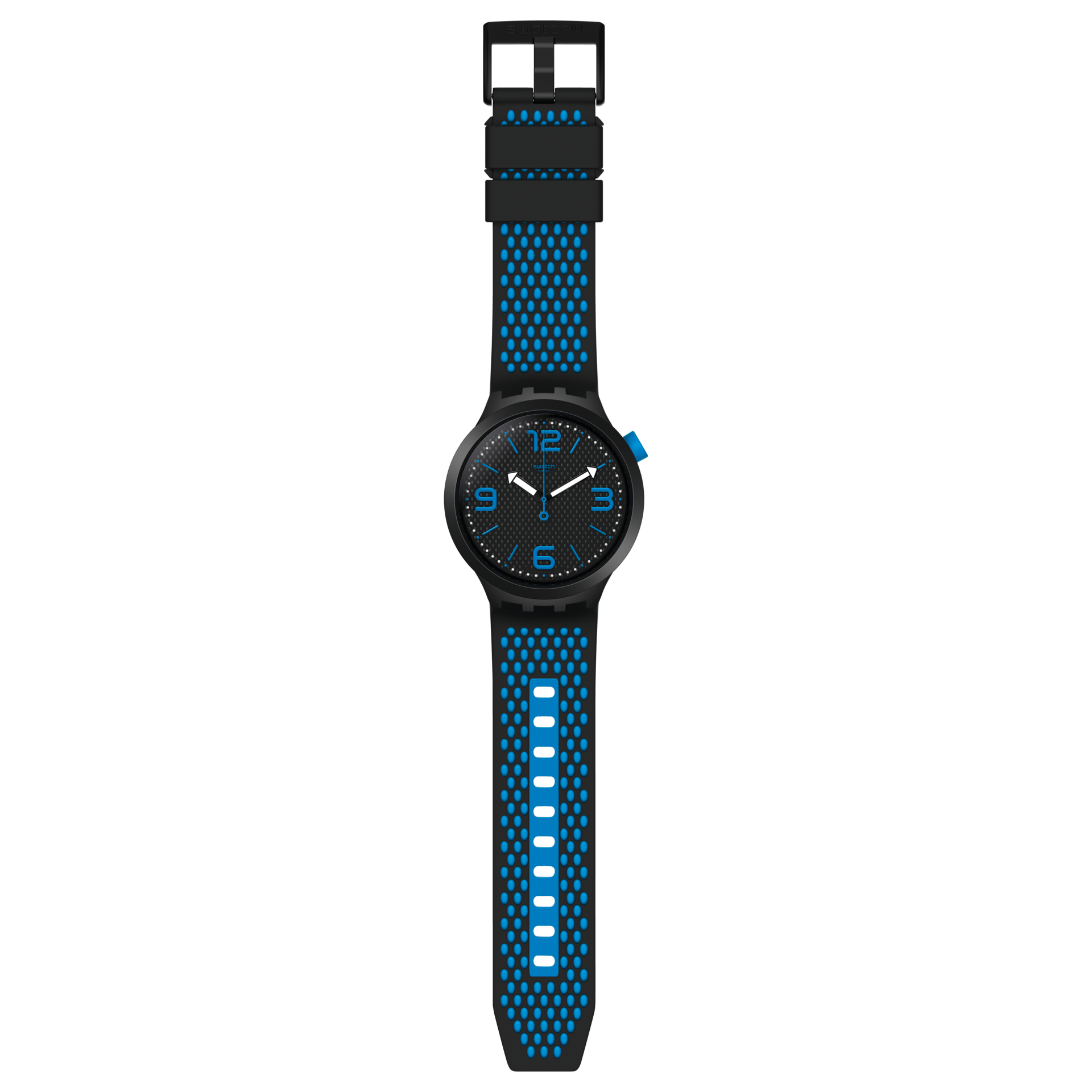Наручные Часы Swatch BBBLUE Чёрно-Голубые