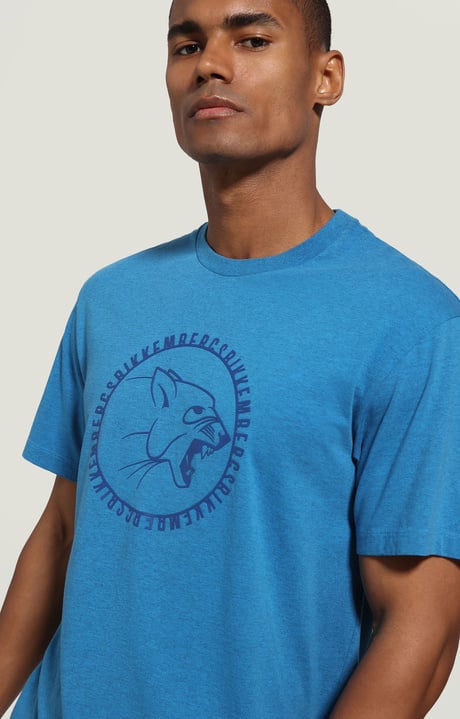 Mens T-shirt - rubber print | LIGHT BLUE | Bikkembergs
