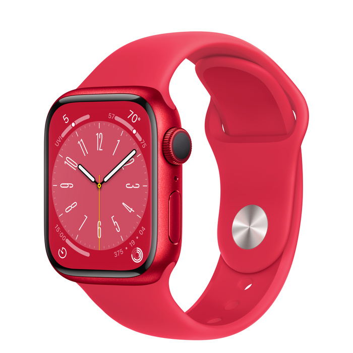 Red Apple Watch Series 8 (PRODUCT)RED Aluminum Case with Sport Band