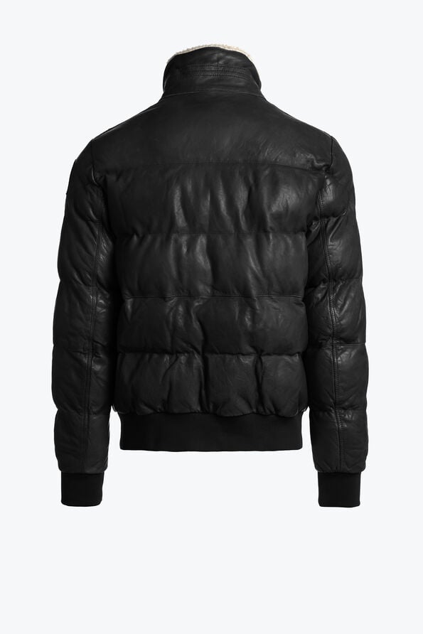 ALF LEATHER Кожаная куртка цвета BLACK для Мужчин | Parajumpers®