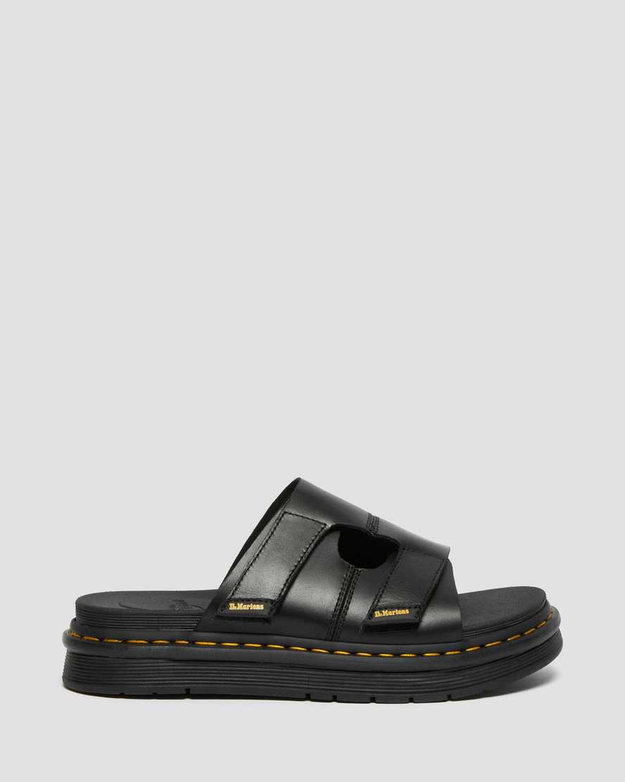 DR MARTENS Daxton Leather Slide Sandals