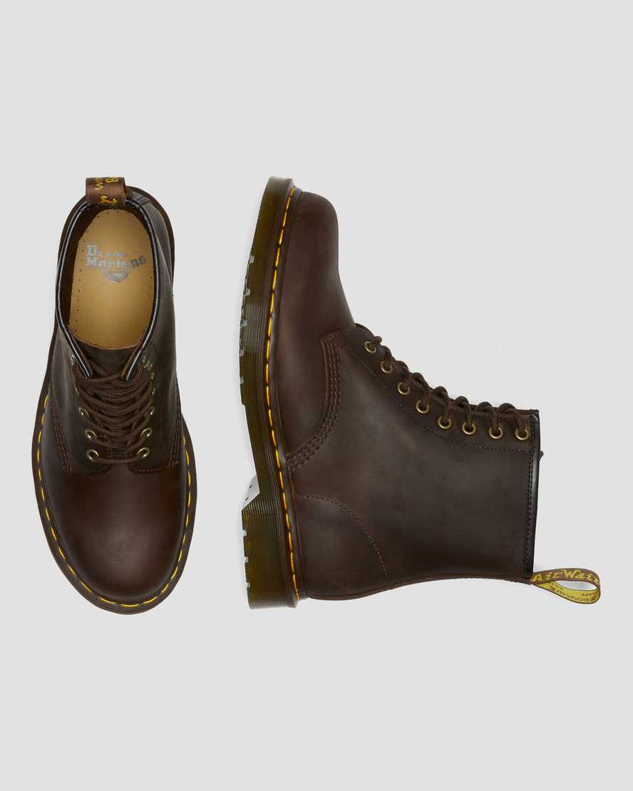 DR MARTENS 1460 Crazy Horse Leather Lace Up Boots