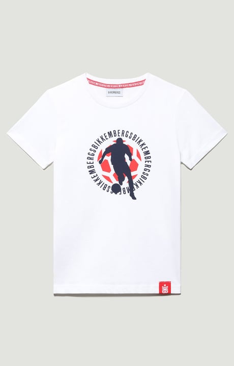 Boys T-shirt - soccer print | WHITE | Bikkembergs