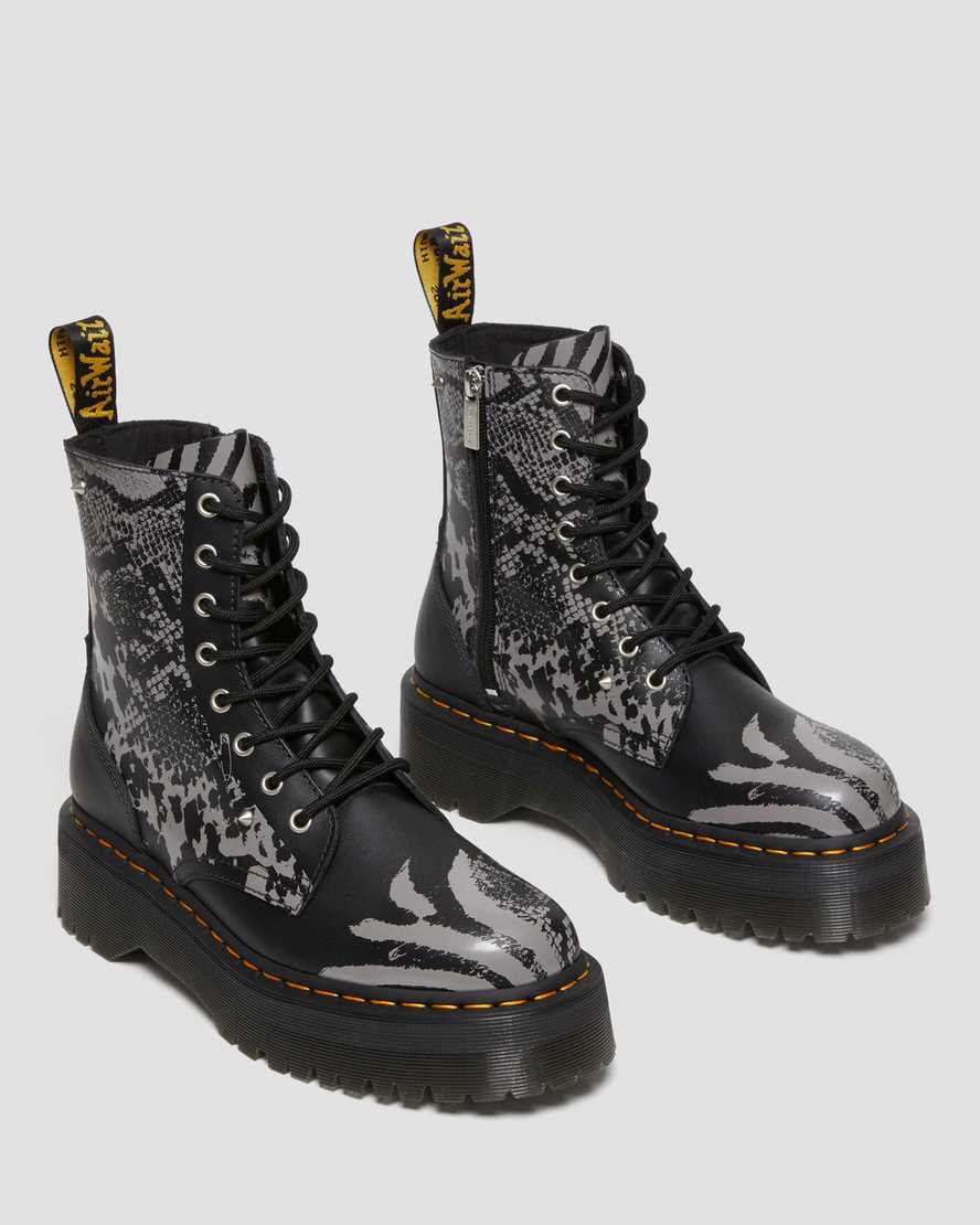 DR MARTENS Jadon Boot Animal Clash Leather Platforms