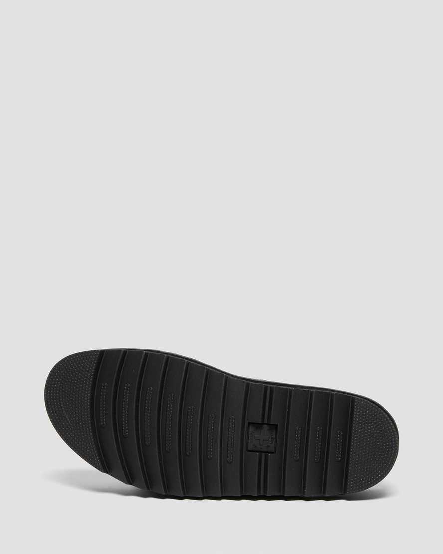 DR MARTENS Myles Brando Leather Buckle Slide Sandals