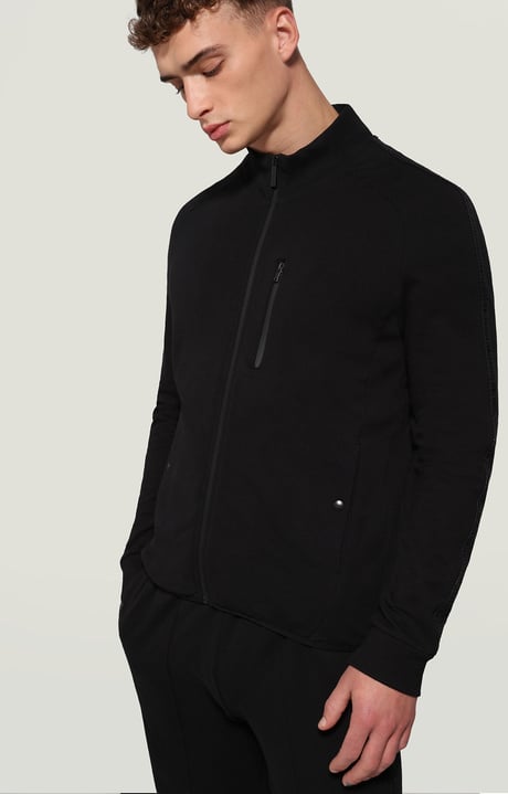Mens zip sweatshirt | BLACK | Bikkembergs