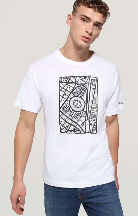 Mens print T-shirt | WHITE | Bikkembergs