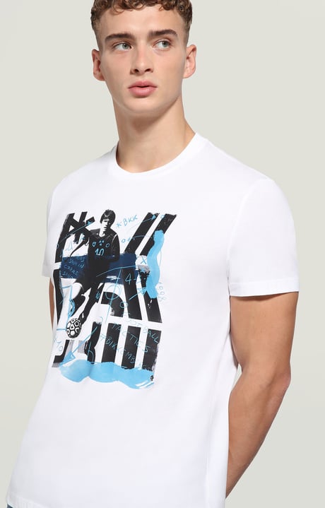 Mens print T-shirt | WHITE | Bikkembergs