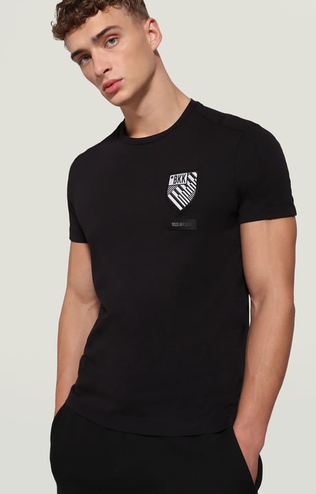 Mens T-shirt with patch | BLACK | Bikkembergs